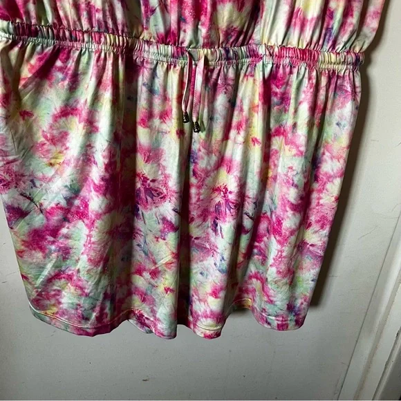 Woman’s Plus Size Tie Dye Shorts Romper 4X - Picture 4 of 6